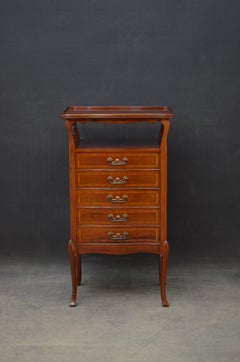 Art Nouveau Music Cabinet in Mahogany Stamped A. Wilson, Peck & Co, Sheffield