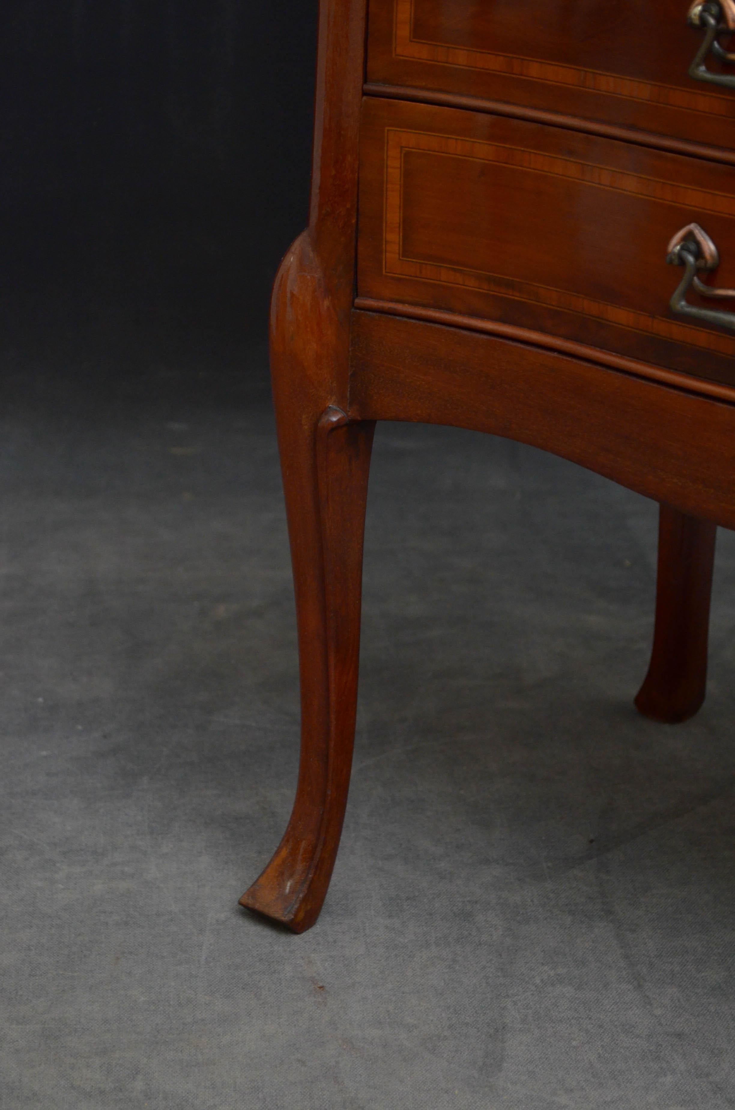 Art Nouveau Music Cabinet in Mahogany Stamped A. Wilson, Peck & Co, Sheffield 1