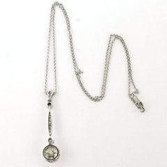 ART NOUVEAU necklace and pendant with diamonds up to 2.50ct 14k gold 4.1 grams