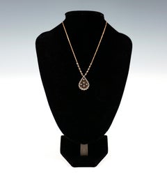Art Nouveau Necklace With Drop-shaped Pendant, Gold & Diamonds, Vienna, Ca 1900