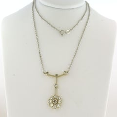ART NOUVEAU necklace with old mine cut diamonds up to 1.50ct 14k gold