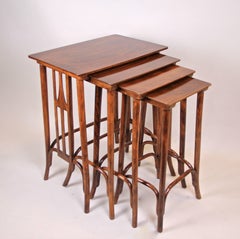Art Nouveau Nesting Table Set by Thonet, Austria, circa 1905