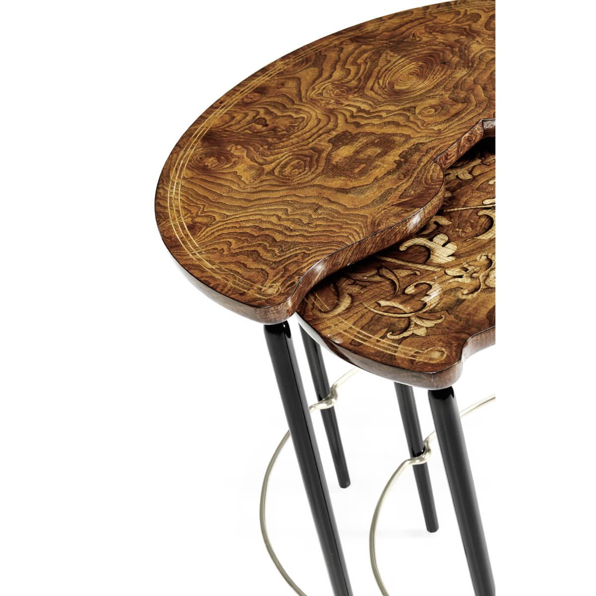 Contemporary Art Nouveau Style Nesting Tables