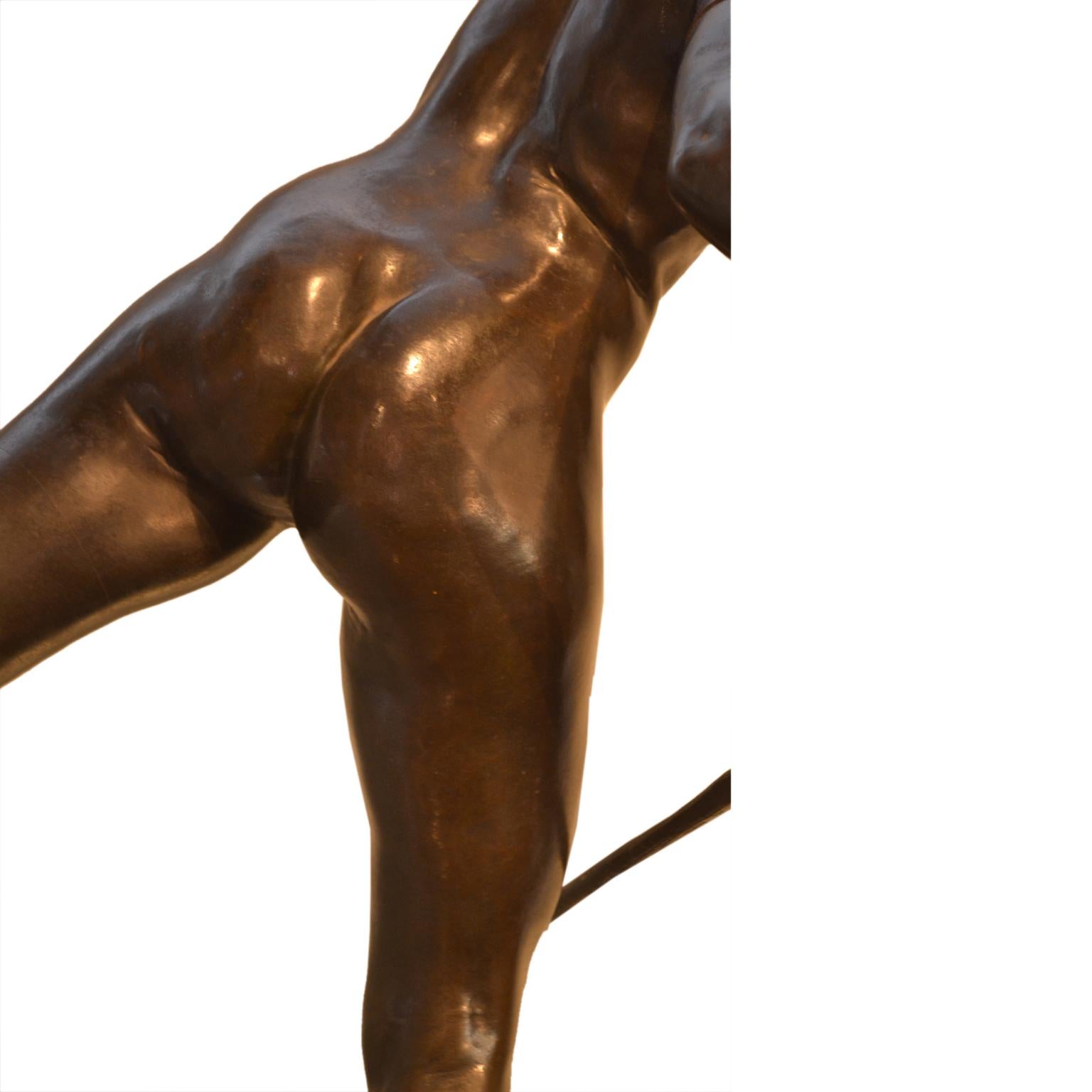 Bronze Art Nouveau Nude by French Scuptor Louis Ernest Barrias
