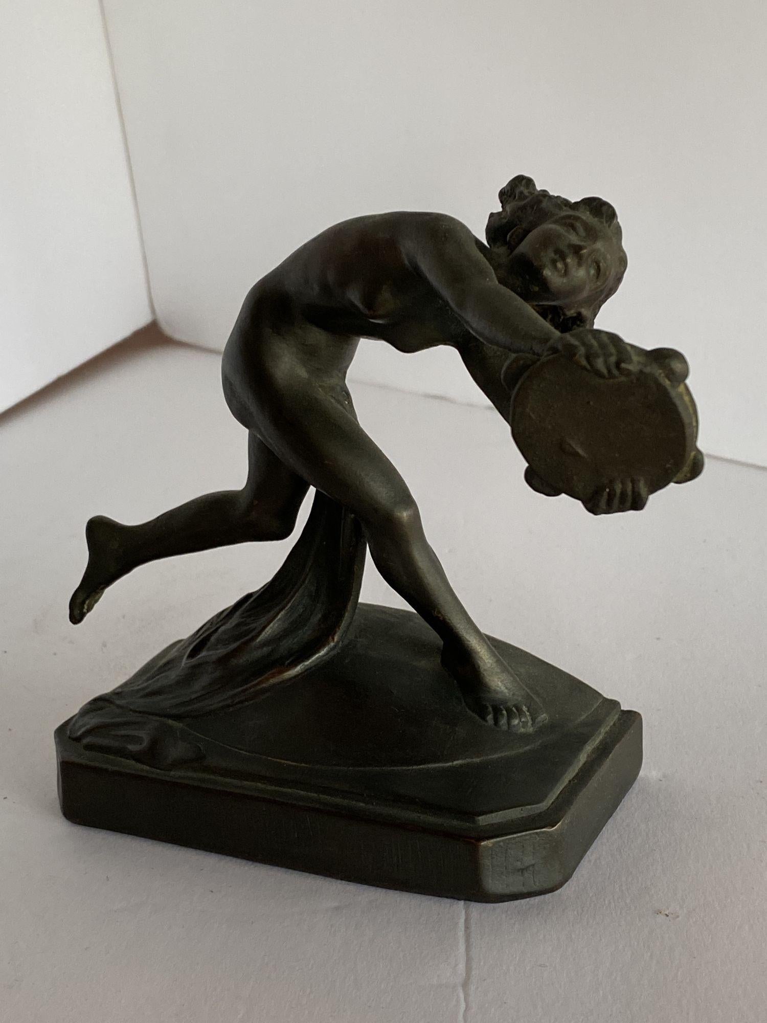 Art Nouveau Nude Female Nymph Cast Bronze Bookends, Pair For Sale 2