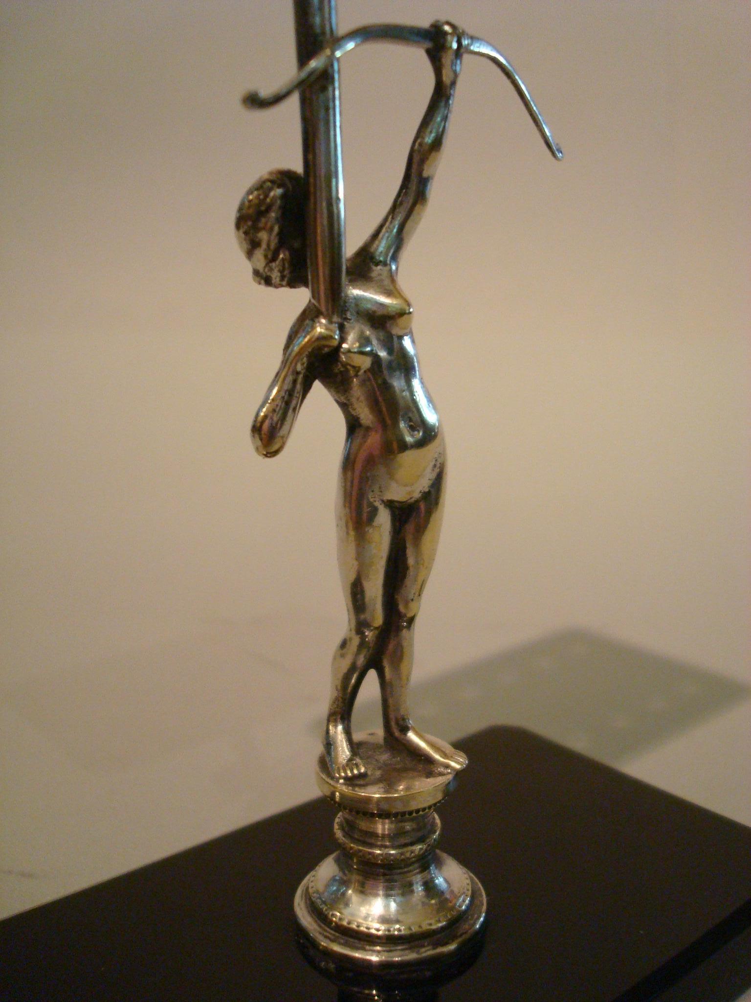 Art Nouveau Nude Woman Sculpture Cherry Cocktail or Picks Set In Good Condition In Buenos Aires, Olivos