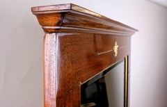 Art Nouveau Nutwood Wall Mirror with Original Facet Cut Mirror, Austria, 1910