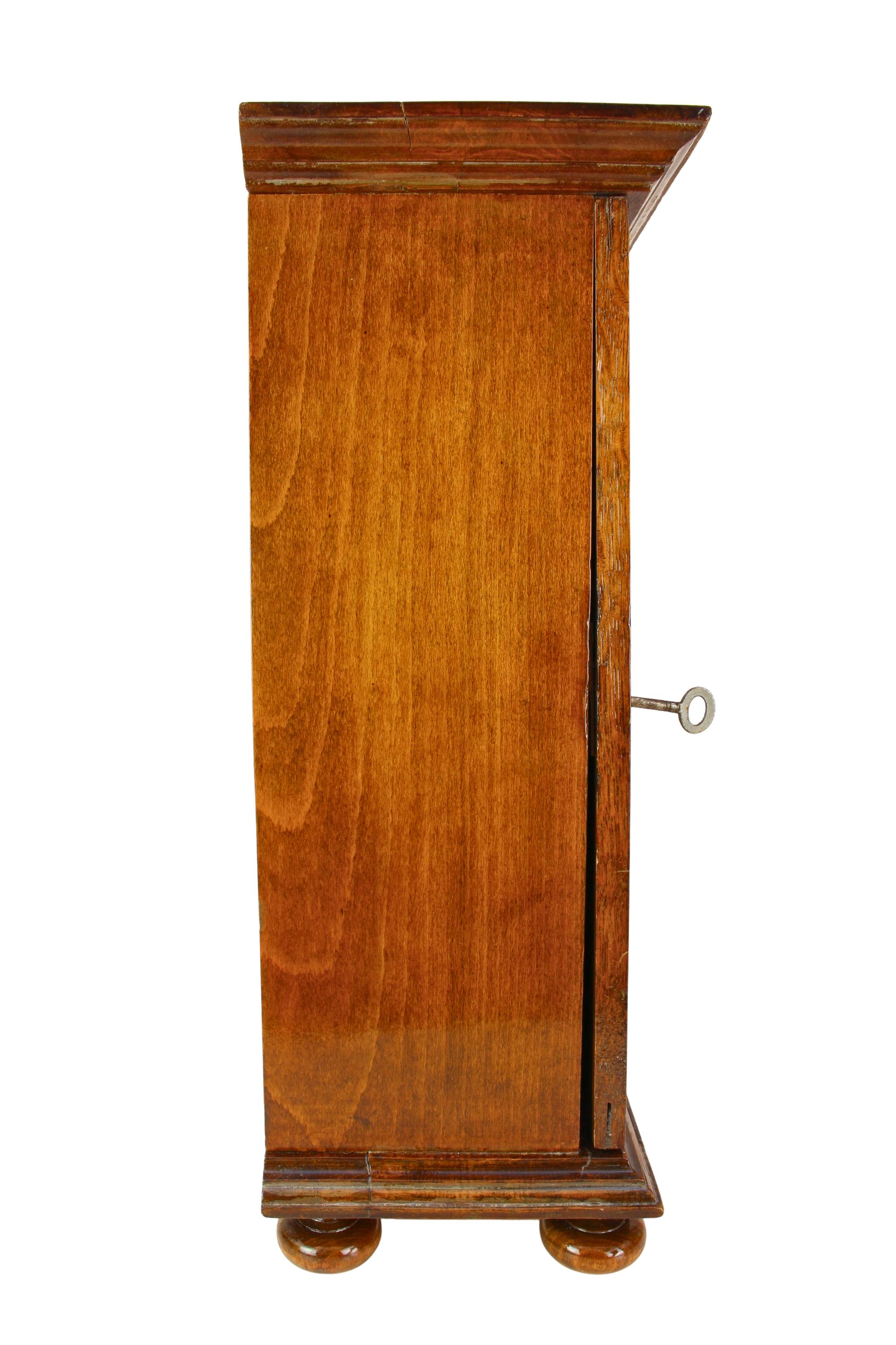 Art Nouveau Oak Apothecary Wall Cabinet, Germany circa 1900 In Good Condition For Sale In Darmstadt, DE