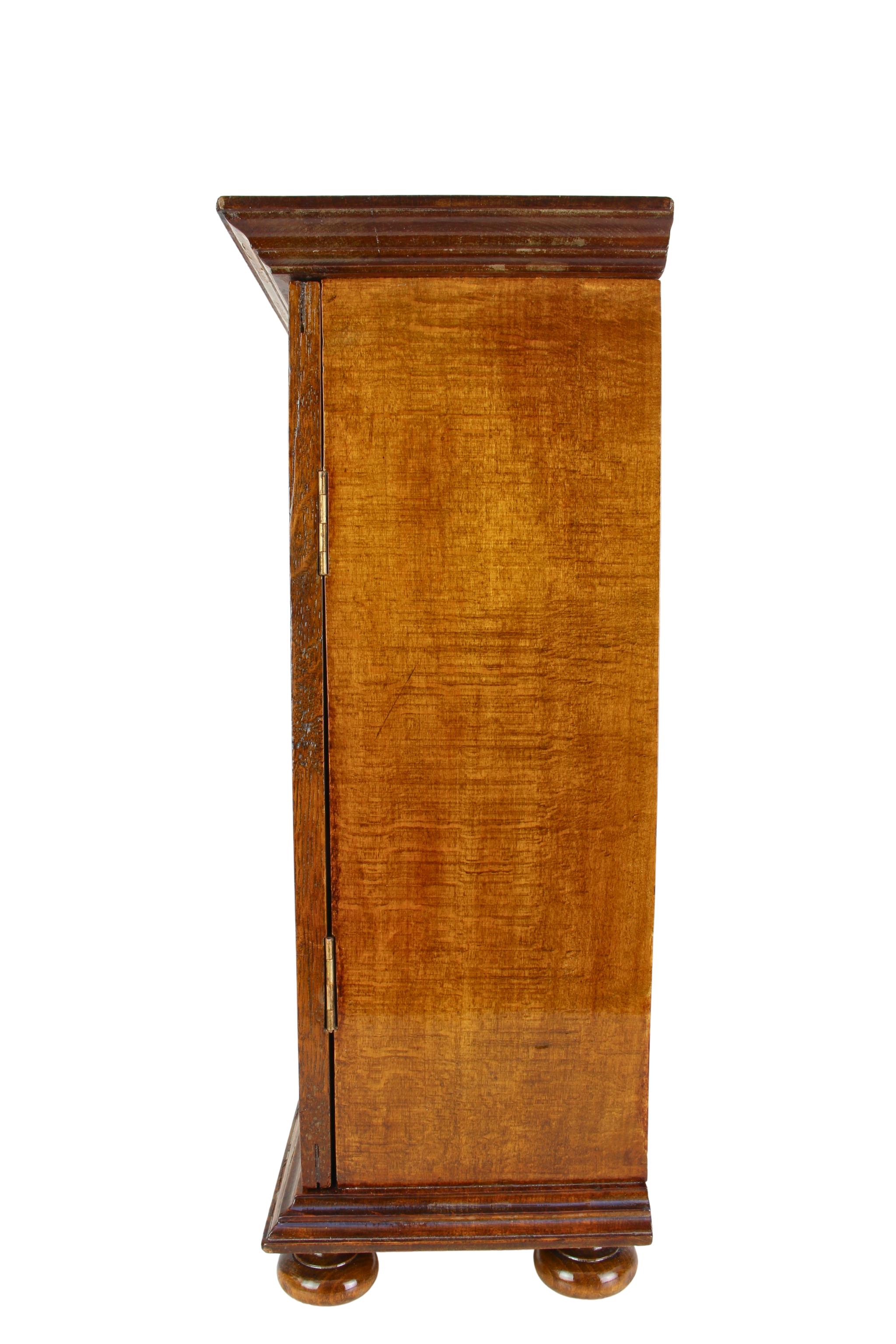 Early 20th Century Art Nouveau Oak Apothecary Wall Cabinet, Germany circa 1900 For Sale