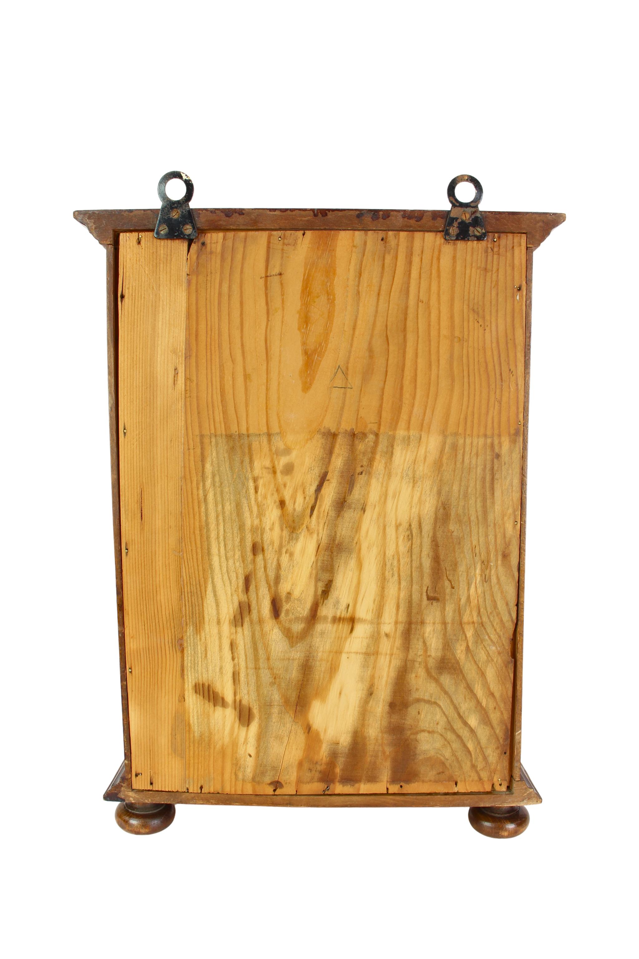 Art Nouveau Oak Apothecary Wall Cabinet, Germany circa 1900 For Sale 2