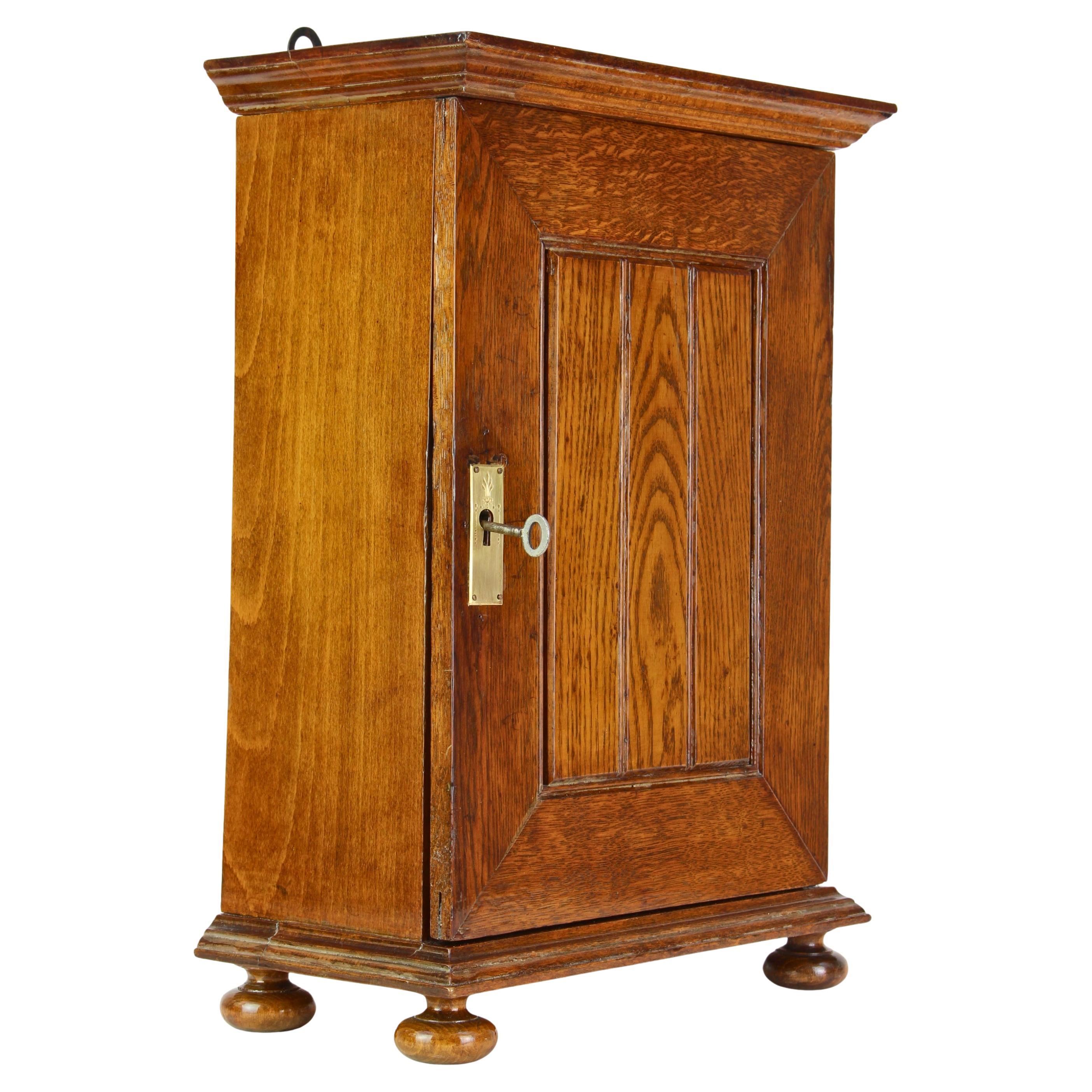Art Nouveau Oak Apothecary Wall Cabinet, Germany circa 1900 For Sale