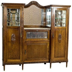 Art Nouveau Oak Cupboard, circa 1910-1920