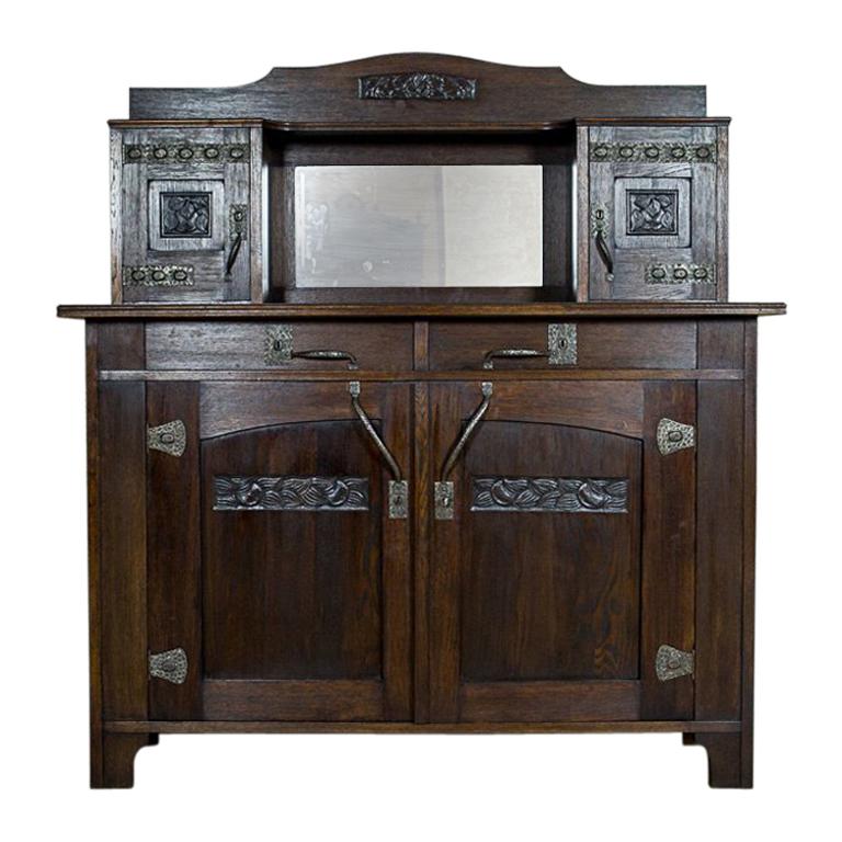 Art Nouveau Oak Cupboard, circa 1910-1920