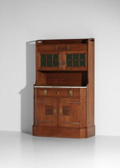 Buffet Art Nouveau en chêne à double structure, style Art & Craft des années 20
