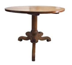 Art Nouveau Oak Small Round / Center Table