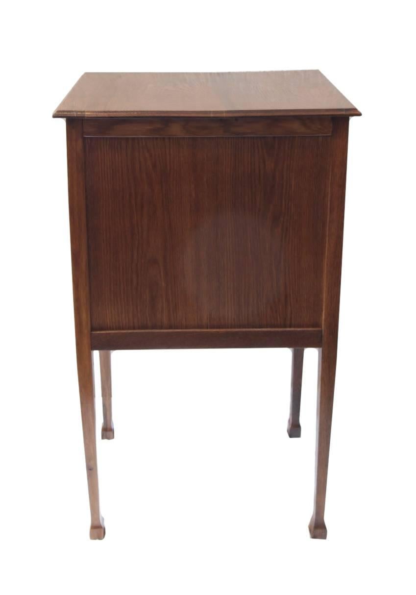 German Art Nouveau Oak Small Side Cabinet For Sale