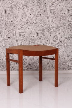 art nouveau oak stool chair Jugendstil Rabenau embroidery a. 1910 exc condition