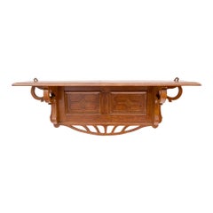 Art Nouveau Oak Wall Shelf, Polished, German, Circa 1895, 115cm