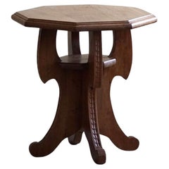 Art Nouveau, Octagon Sofa / Side Table in Oak, By a Danish Cabinetmaker, 1930s