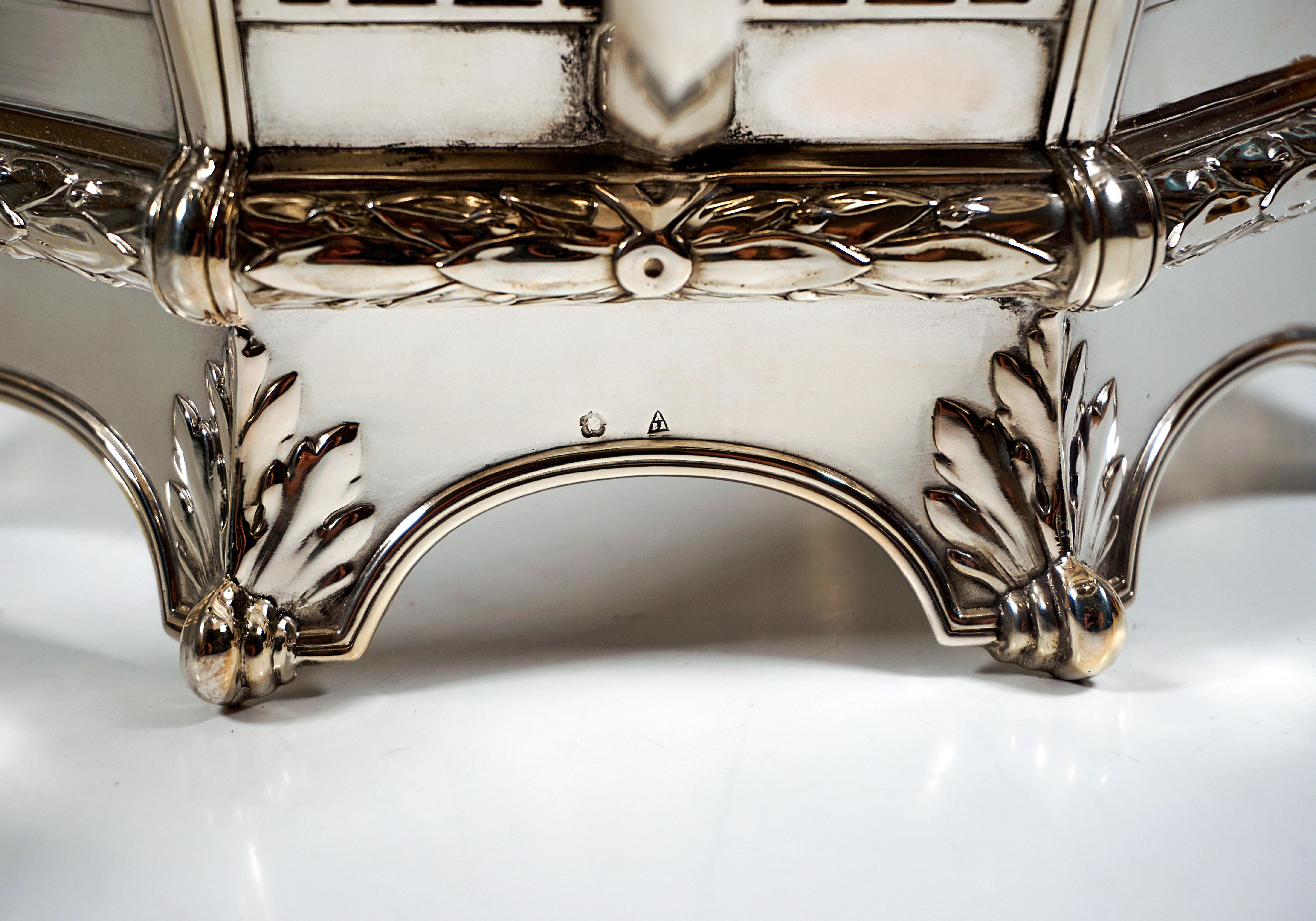 Art Nouveau Octagonal Silver Centerpiece, by a. Bachruch, Austria-Hungary, 1910 2