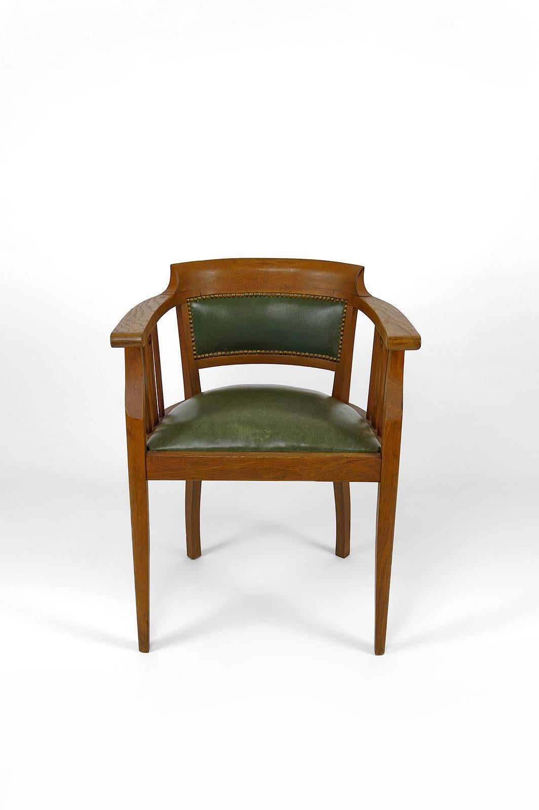 Art Nouveau Office Armchair, circa 1910 2