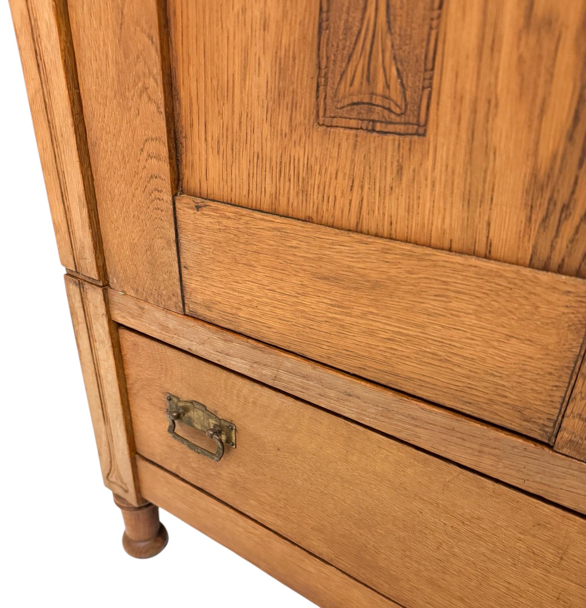 Art Nouveau One-Door Armoire or Wardrobe, 1900s 3