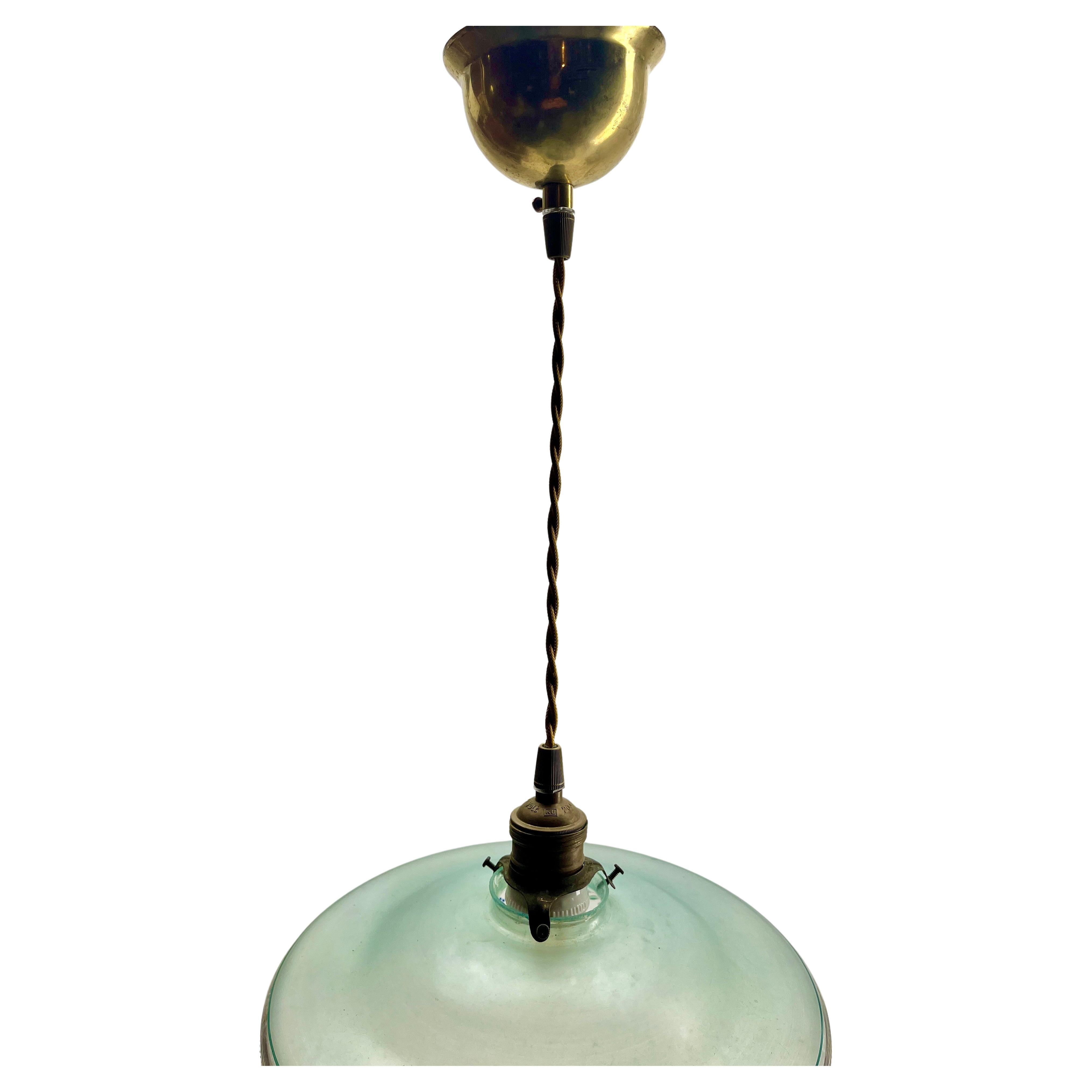 Plafonnier Art Nouveau Opaline peint à la main, Scailmont Belgique Abat-jour en verre Bon état - En vente à Verviers, BE
