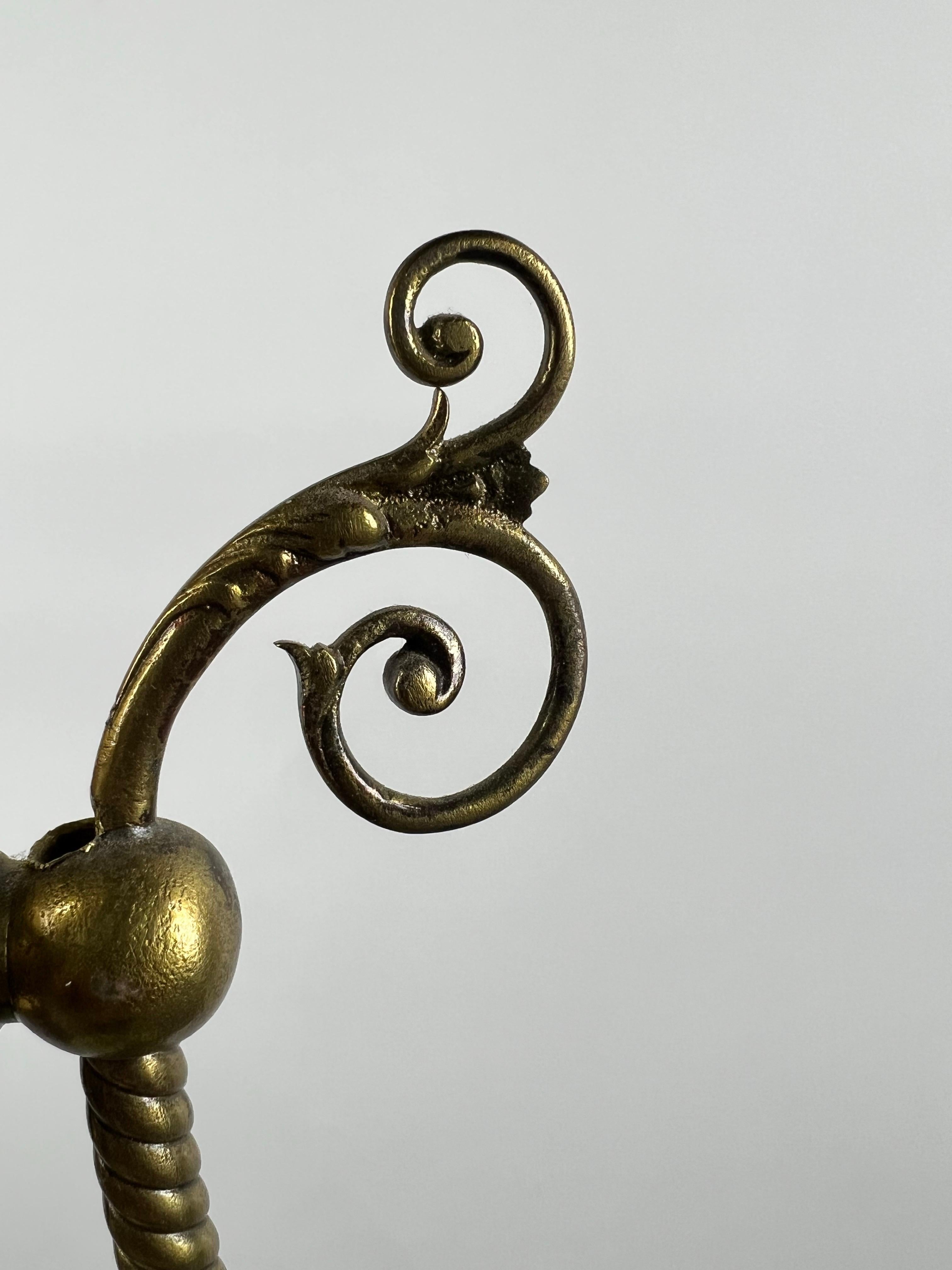 Art Nouveau Opaline Glass & Bronze Chandelier or Pendant 2