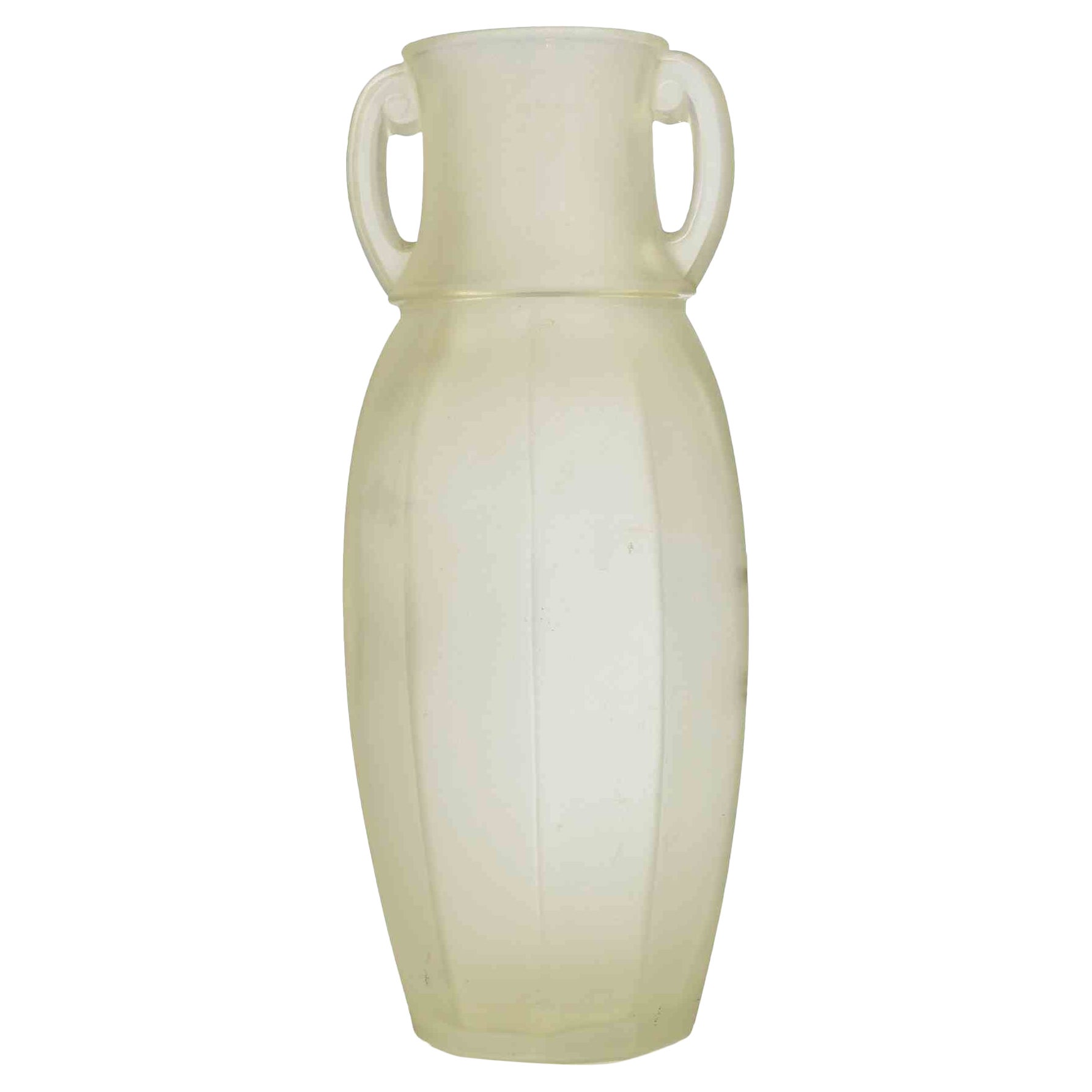 Art Nouveau Opaline Glass Vase, Early 20th Century For Sale