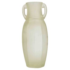 Art Nouveau Opaline Glass Vase, Early 20th Century