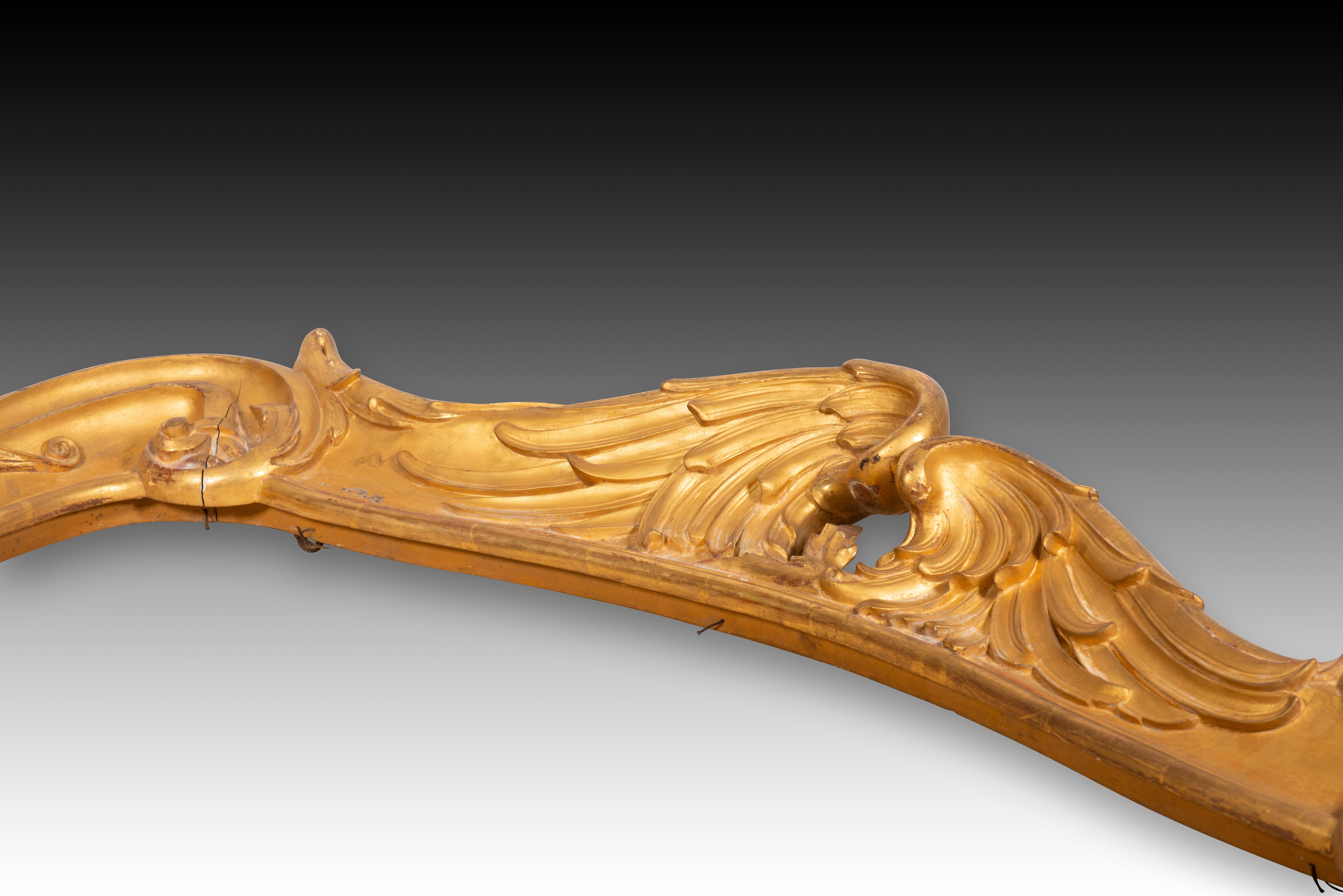 Cadre Art nouveau ou moderniste. Bois sculpté. Circa 1900. 2
