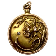 Art Nouveau Drop Necklaces