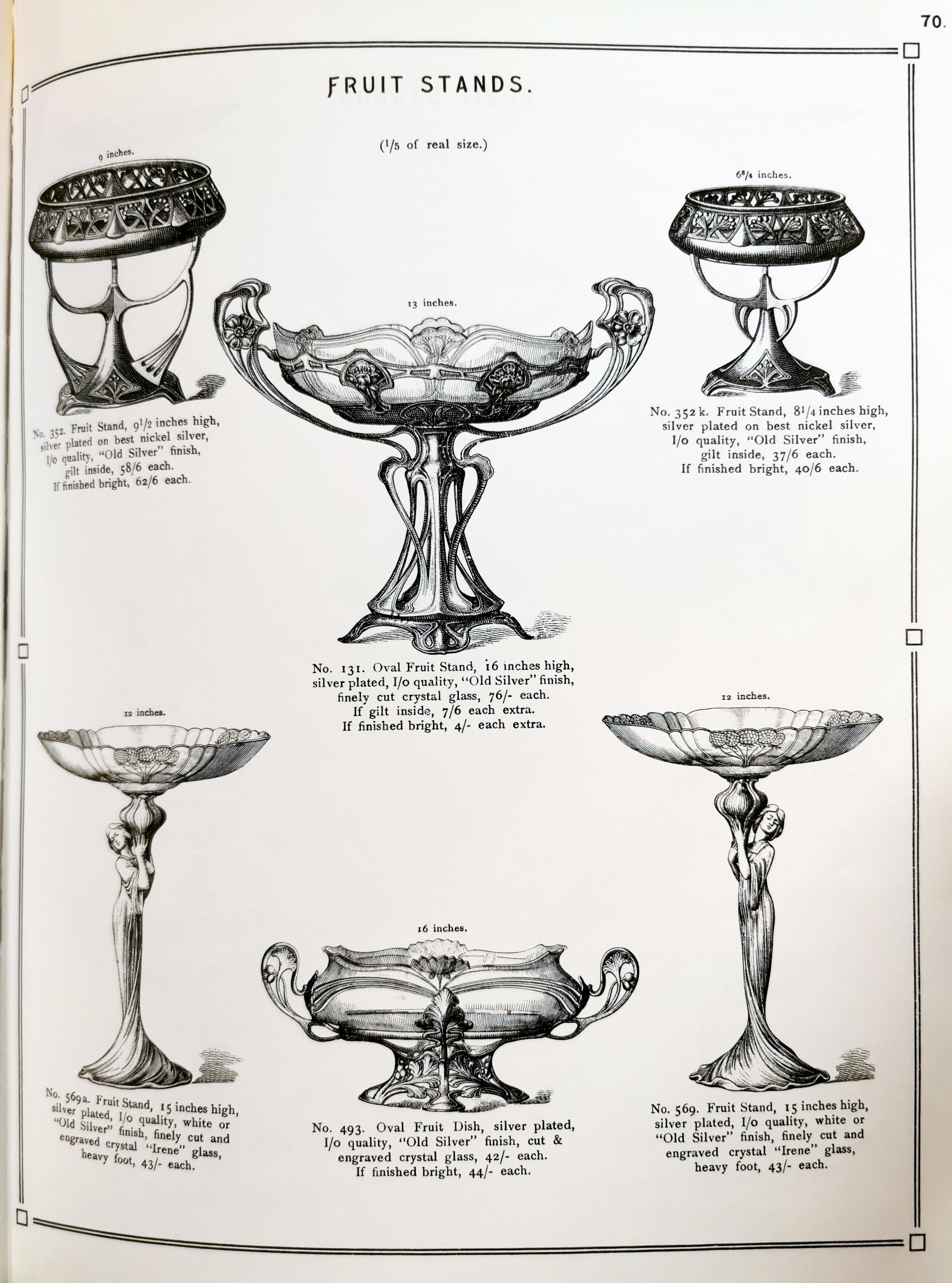 Art Nouveau Oval Fruit Stand With Original Cut Glass Bowl, WMF Germany, Ca. 1910 4