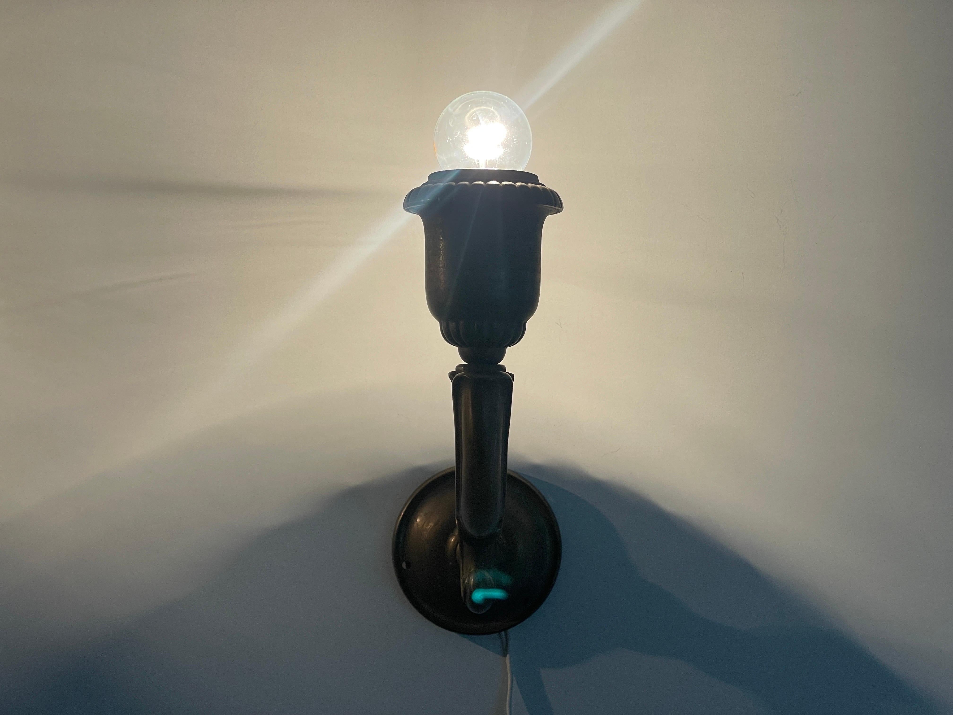 Coppia di lampade Art Nouveau in ottone, anni '40, Germania in vendita 9