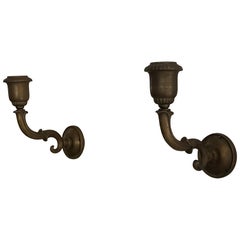 Coppia di lampade Art Nouveau in ottone, anni
40, Germania