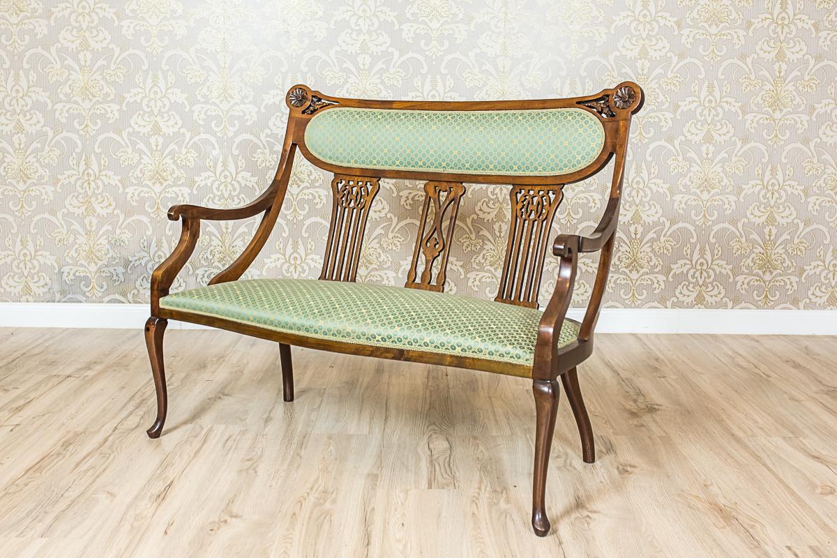 Art nouveau Ensemble de salon Art Nouveau en acajou, 1910, lot de 3 en vente
