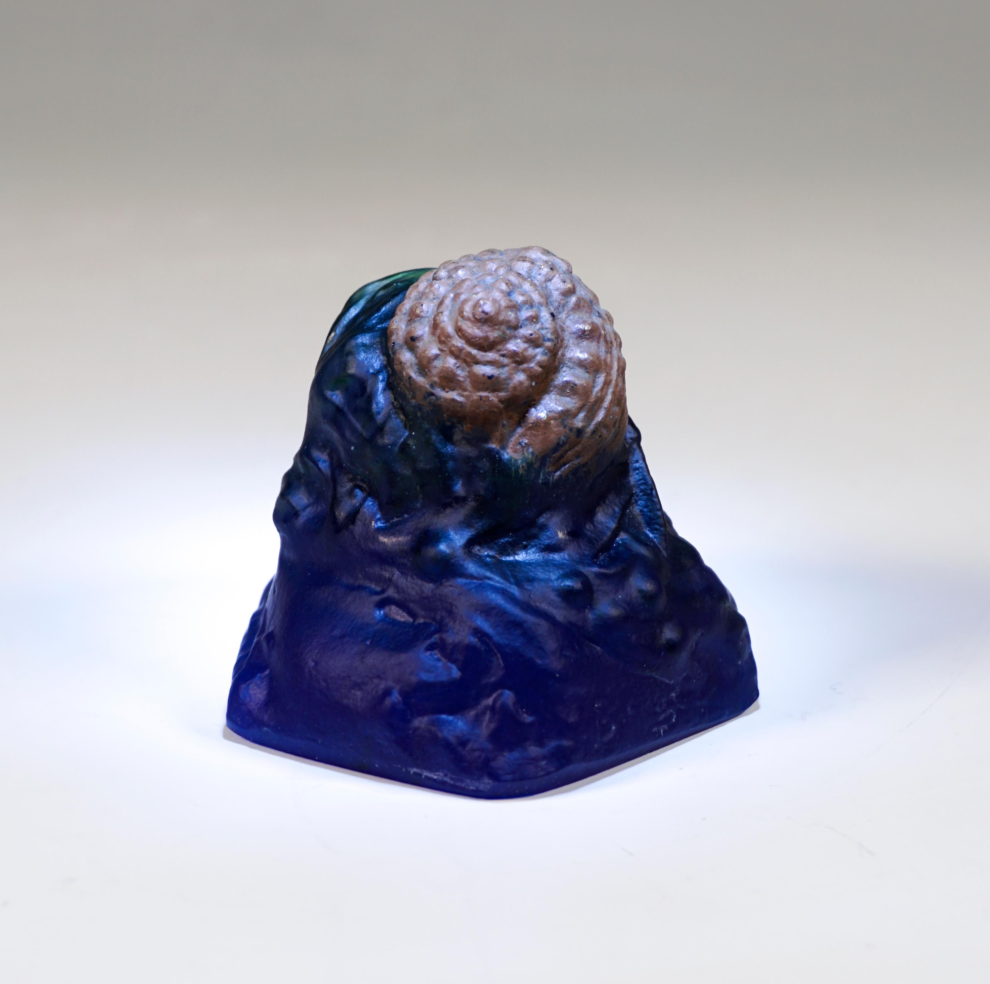 Cast Art Nouveau Pâte de Verre Paperweight 'Bernard l'Heremite', Walter & Bergé