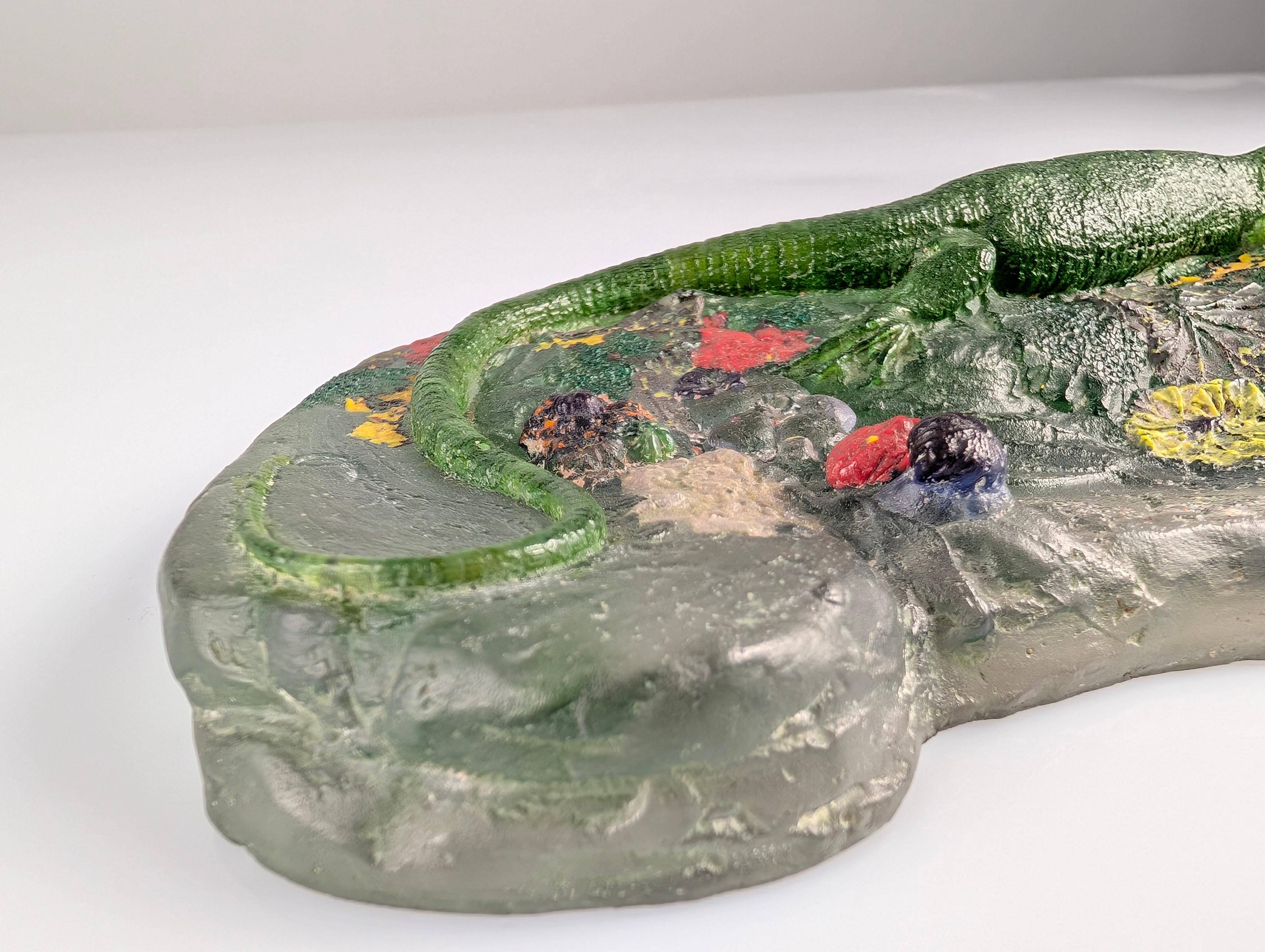 Art Nouveau Pâte de Verre Sculpture paperweight 