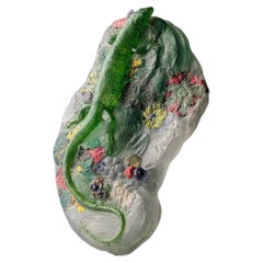 Art Nouveau Pâte de Verre Sculpture paperweight "Lizard" by Amalric Walter Nancy