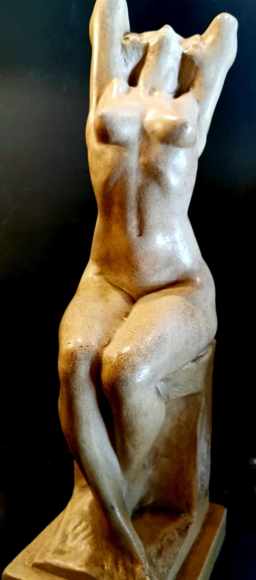 Sculpture en plâtre patiné Art nouveau de Paris de Joseph Zomers, Belgique en vente 6