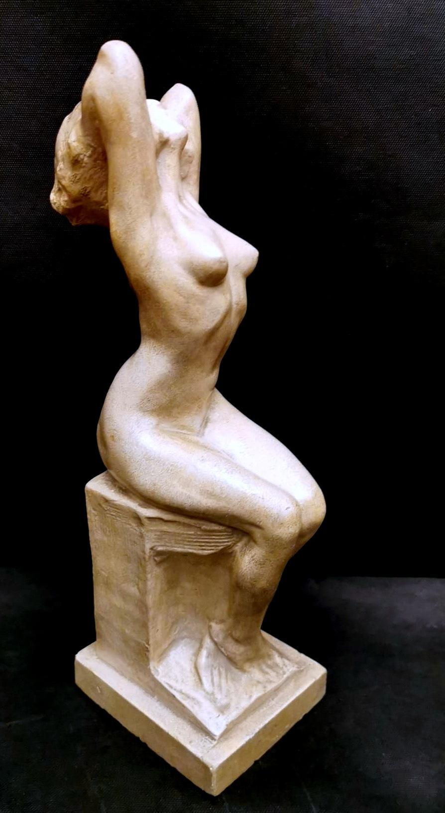 Belge Sculpture en plâtre patiné Art nouveau de Paris de Joseph Zomers, Belgique en vente