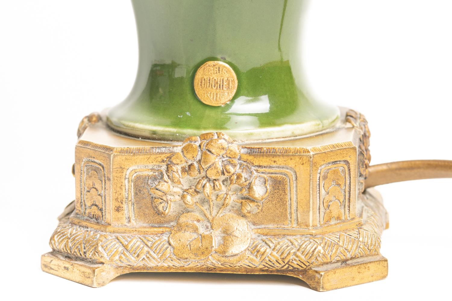  Lampe de bureau française Art Nouveau Paul Louchet en bronze Unisexe 