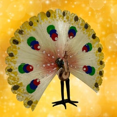 Jugendstil Pfaue Bimini-Kunstglas-Skulptur Figur, 1910er Jahre