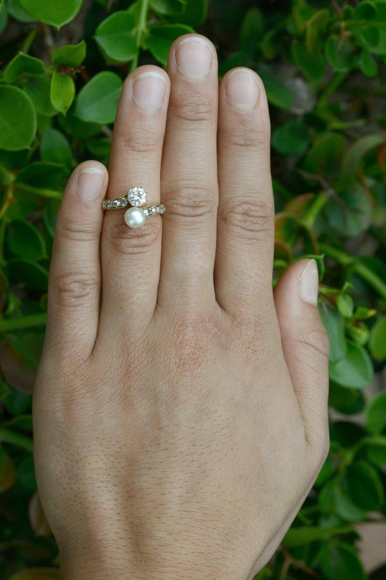 Art Nouveau Pearl And Diamond Engagement Ring 2 Stone Moi Et Toi Antique Bridal For Sale At 1stdibs Art Nouveau Pearl And Diamond Engagement Ring 2 Stone Moi Et Toi Antique Bridal For Sale At 1stdibs