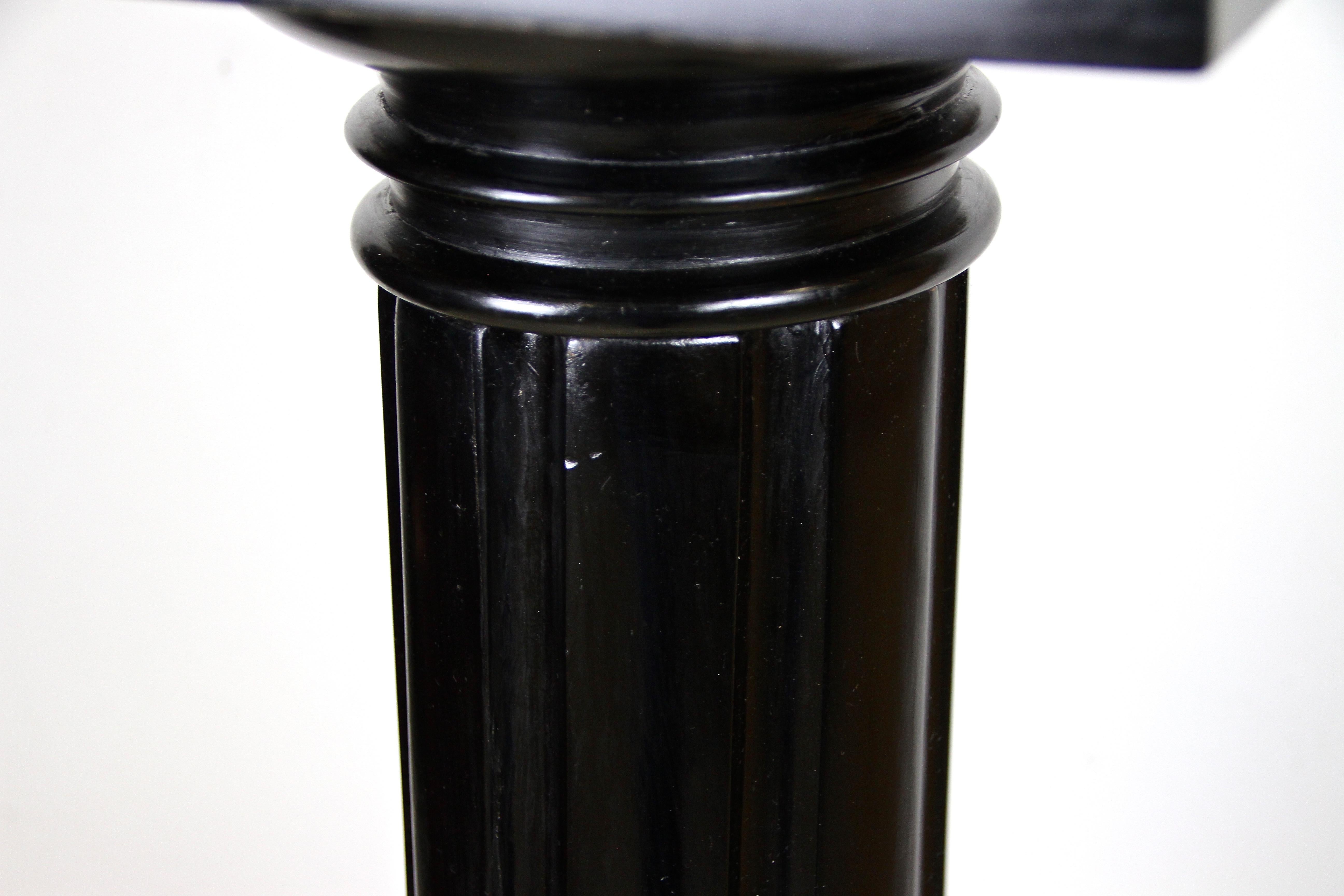 Art Nouveau Pedestal/ Column Ebonized Beechwood, Austria, circa 1900 For Sale 6