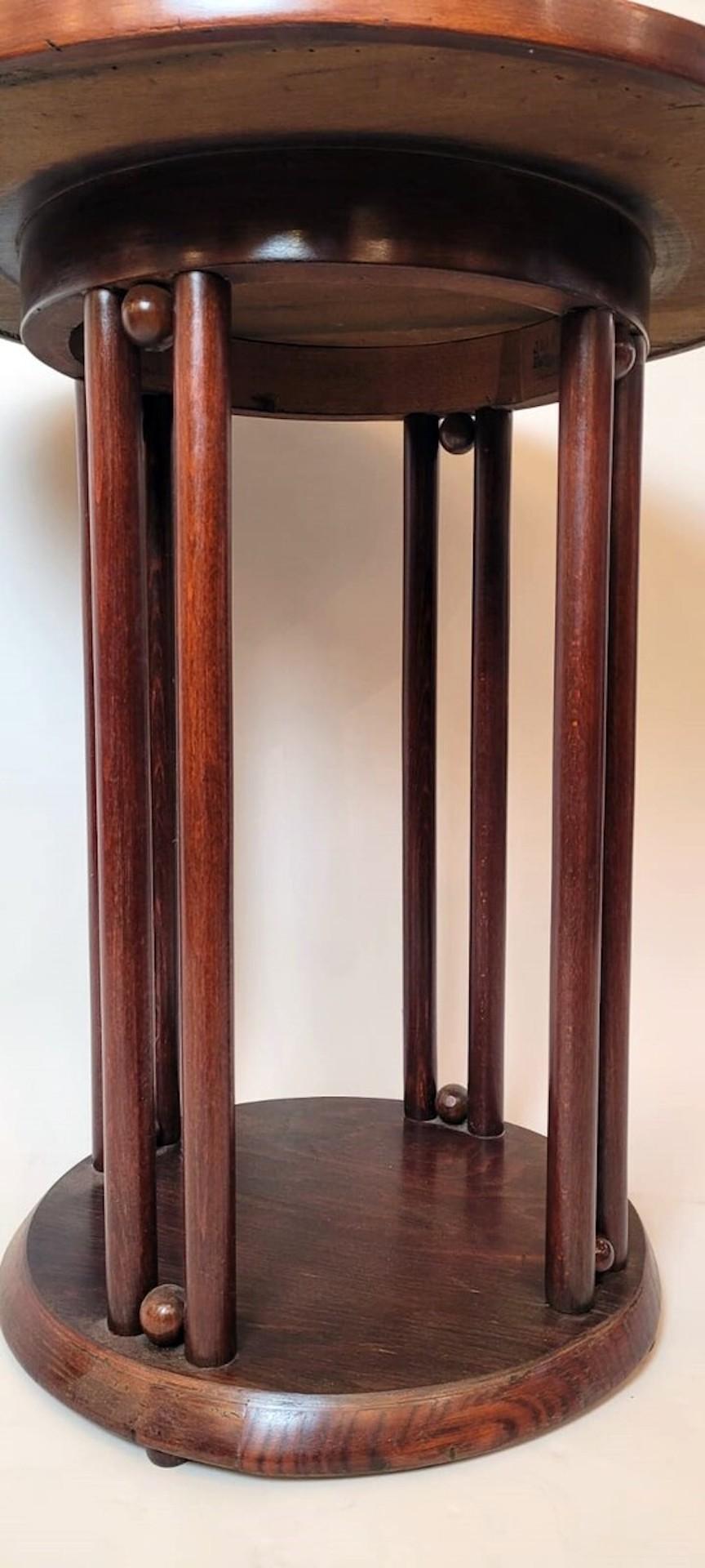 Austrian Art Nouveau Pedestal Table By Jacob And Josef Kohn For Sale