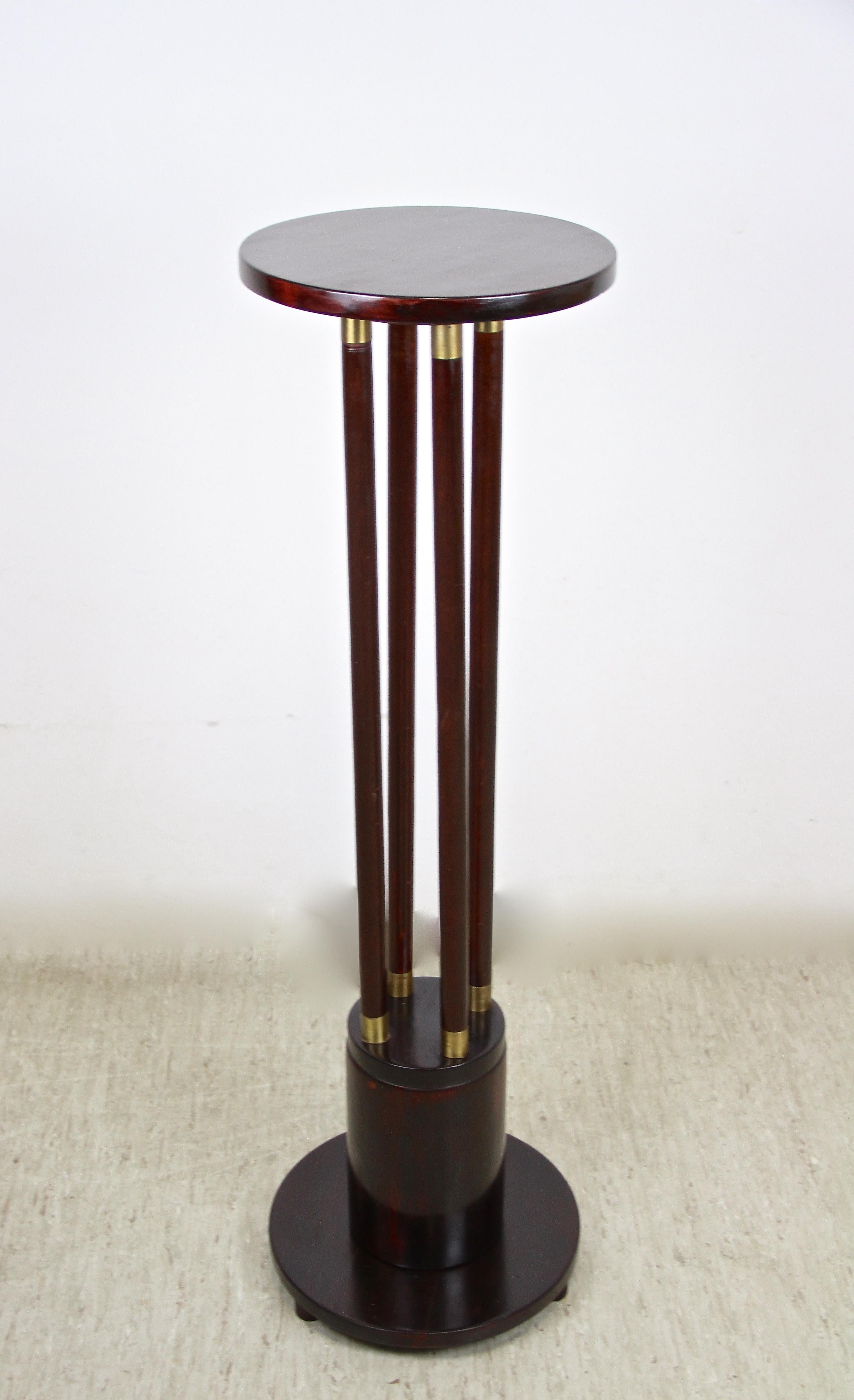 Art Nouveau Pedestal with Columns Beechwood Mahogany Style, Austria, circa 1900 1