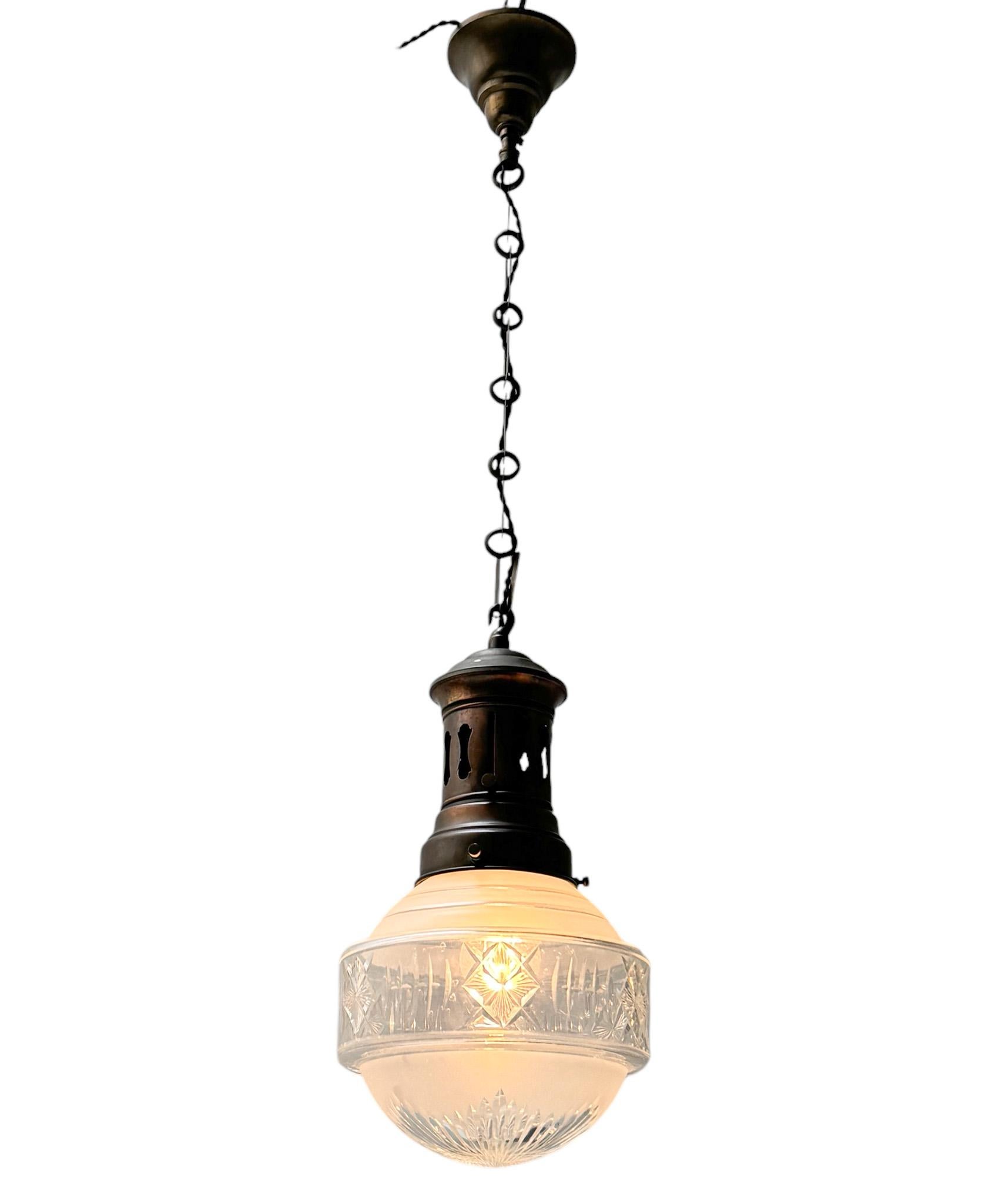 French Art Nouveau Pendant Lamp, 1900s