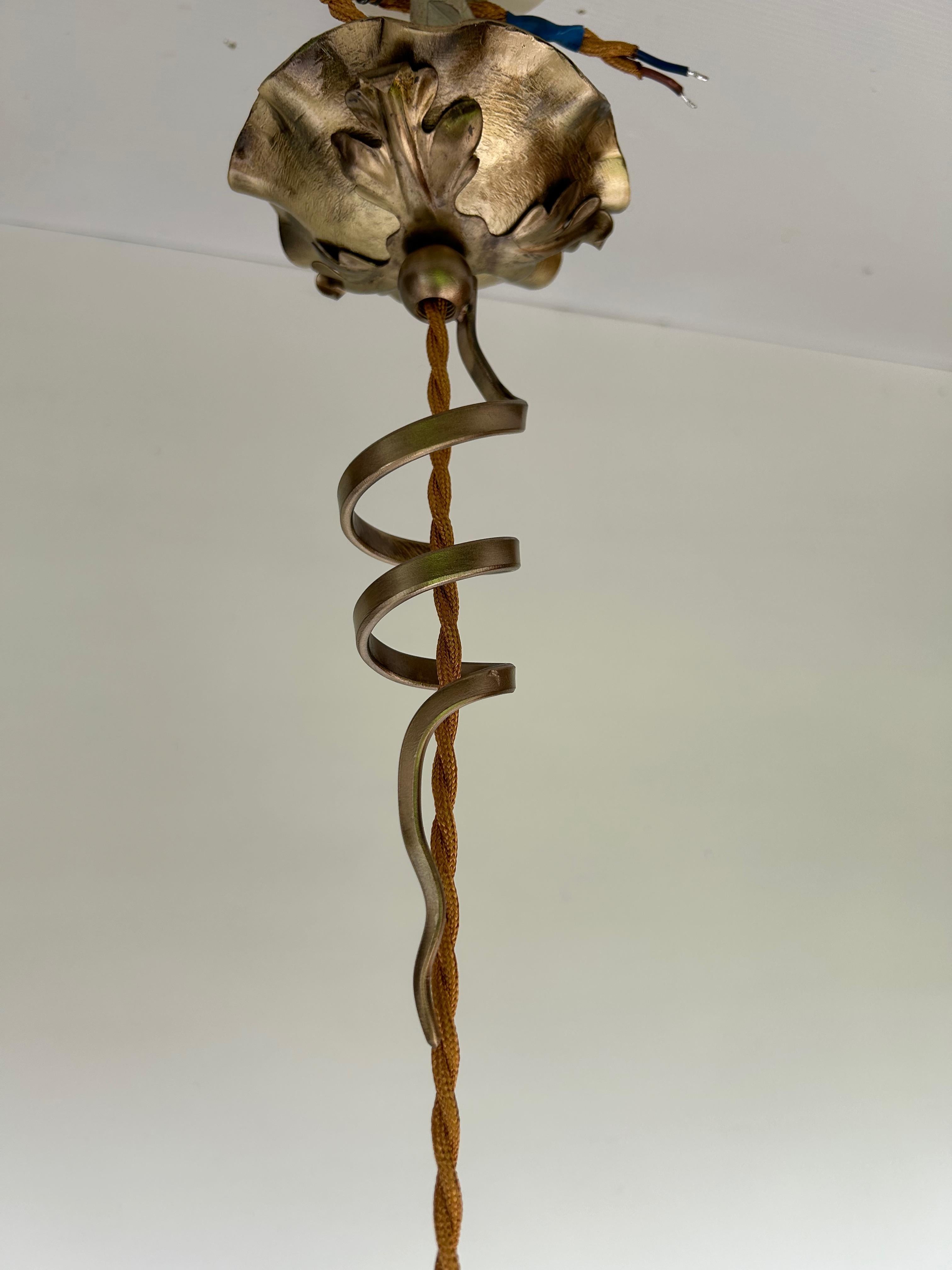 Art Nouveau pendant lamp in the style of WAS Benson 4