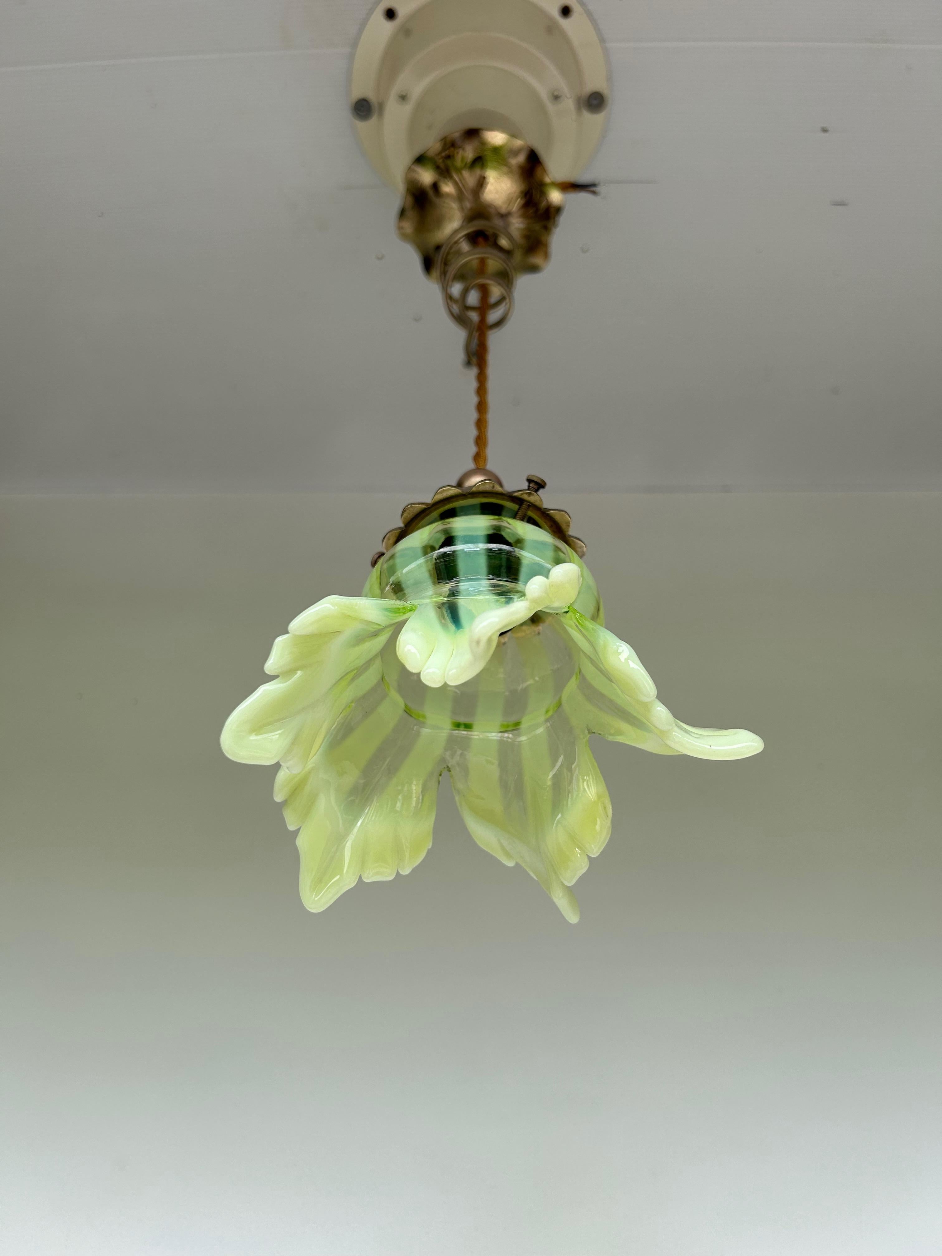 20th Century Art Nouveau pendant lamp in the style of WAS Benson